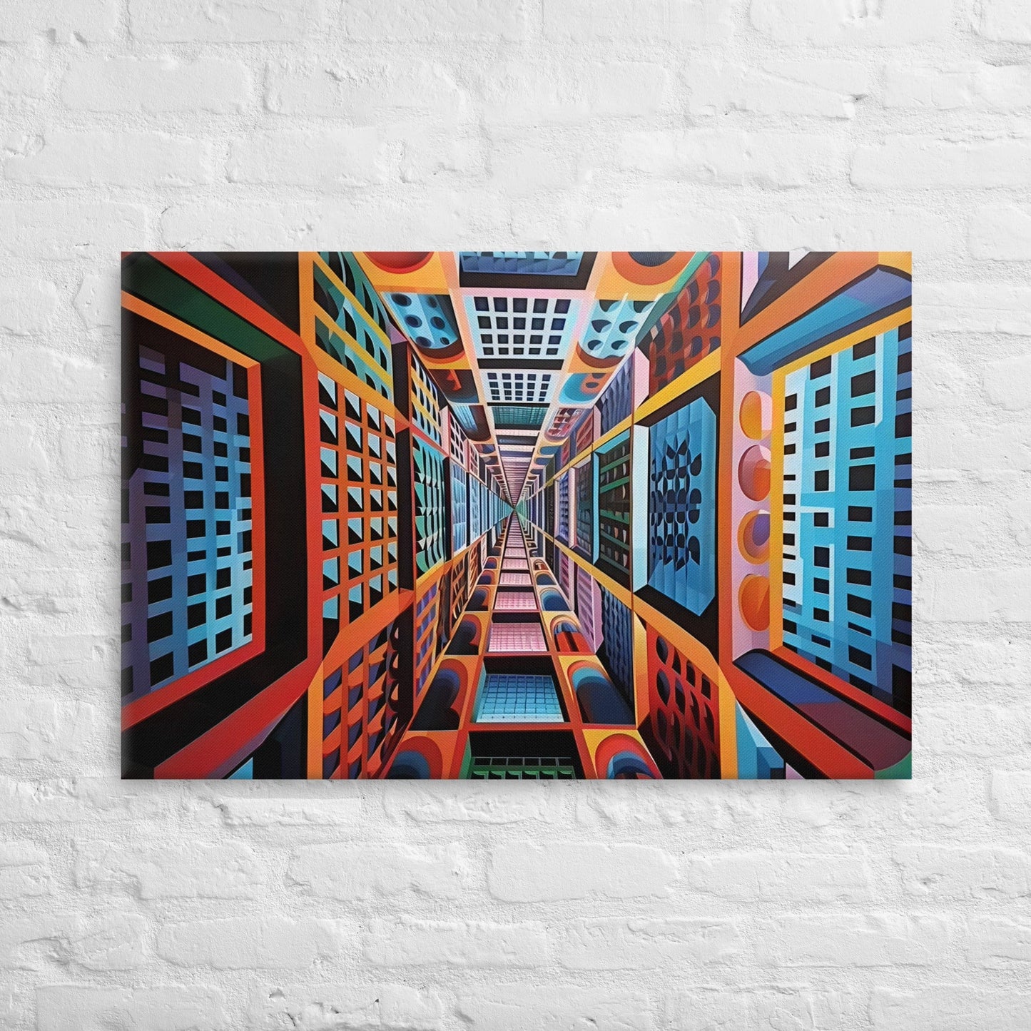 Tableau Abstrait Forme Géométrique - Op Art Art Virtuoso