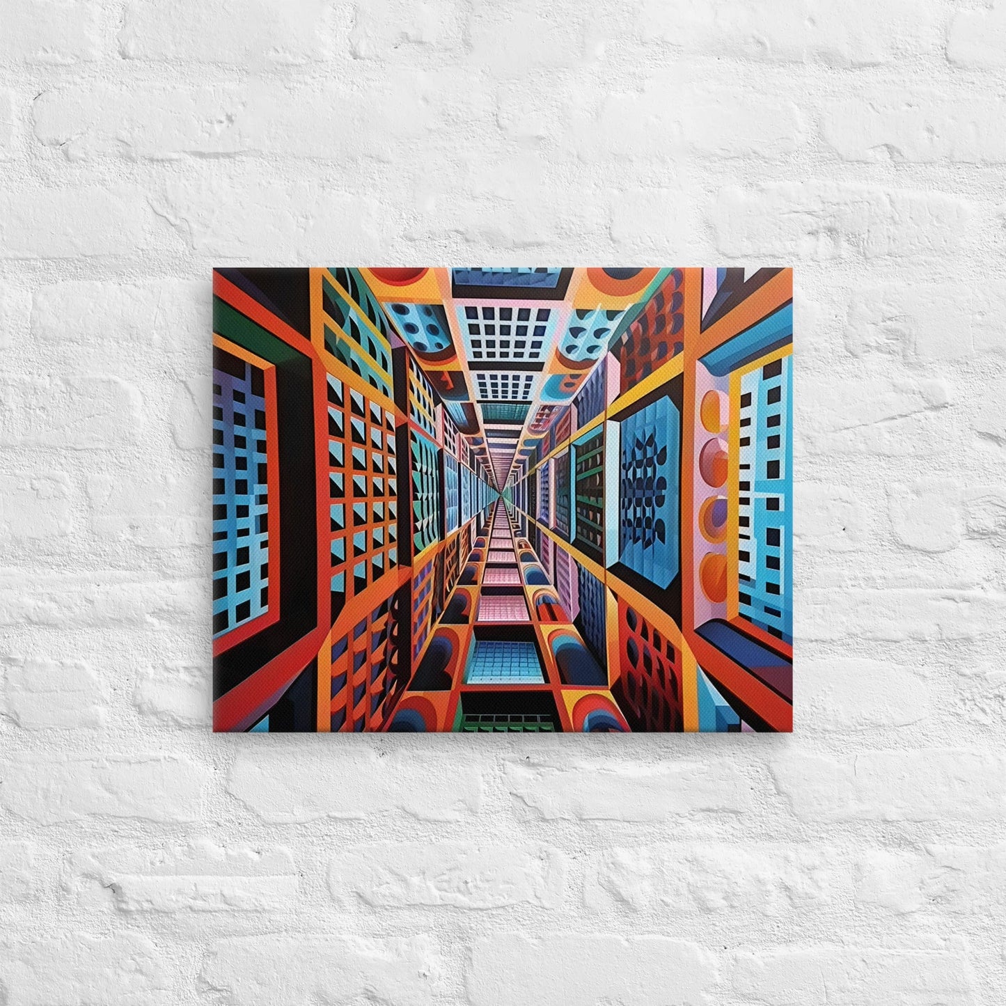 Tableau Abstrait Forme Géométrique - Op Art Art Virtuoso