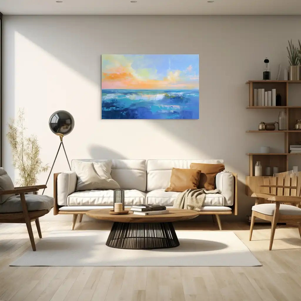 Tableau Abstrait - Mer sous Ciel ensoleillé Art Virtuoso