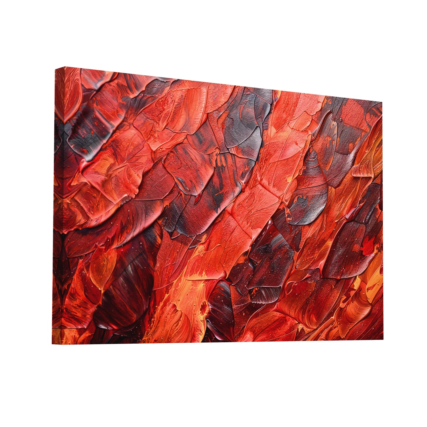 Product Hero 3D WebP Tableau Abstrait Moderne Rouge - Art Virtuoso