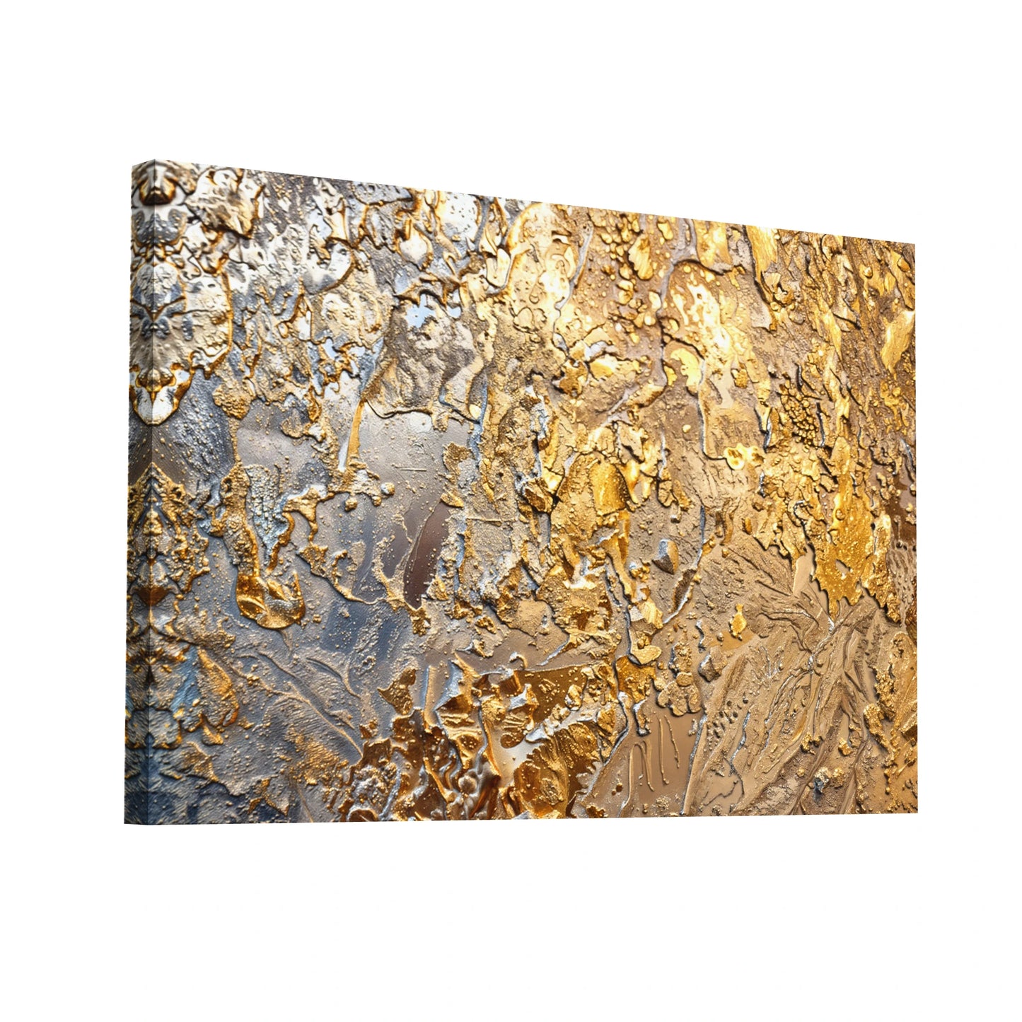 Product Hero 3D WebP Tableau Abstrait Or - Art Virtuoso