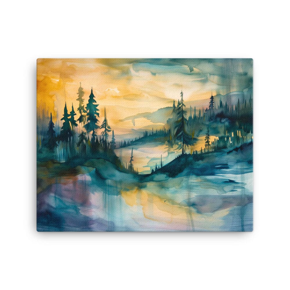 Tableau Abstrait Paysage - Harmonie Crépusculaire Art Virtuoso M