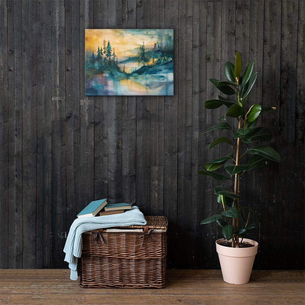 Tableau Abstrait Paysage - Harmonie Crépusculaire Art Virtuoso