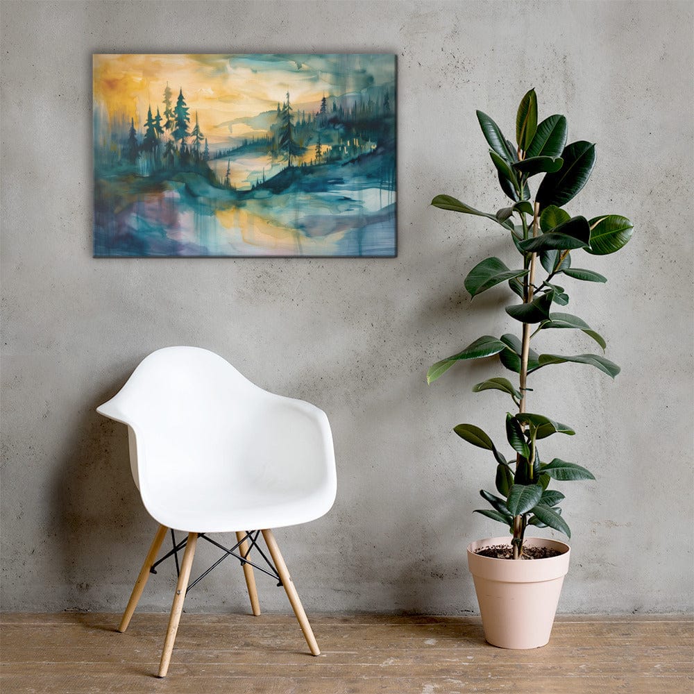 Tableau Abstrait Paysage - Harmonie Crépusculaire Art Virtuoso