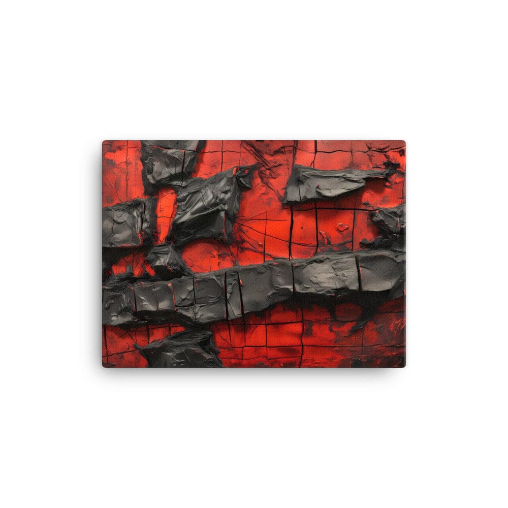 Tableau Abstrait Rouge et Noir - Passion Incandescente Affiches, reproductions et œuvres graphiques Art Virtuoso S