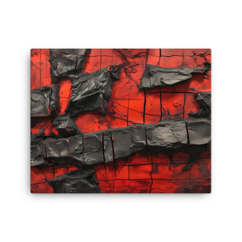 Tableau Abstrait Rouge et Noir - Passion Incandescente Affiches, reproductions et œuvres graphiques Art Virtuoso M
