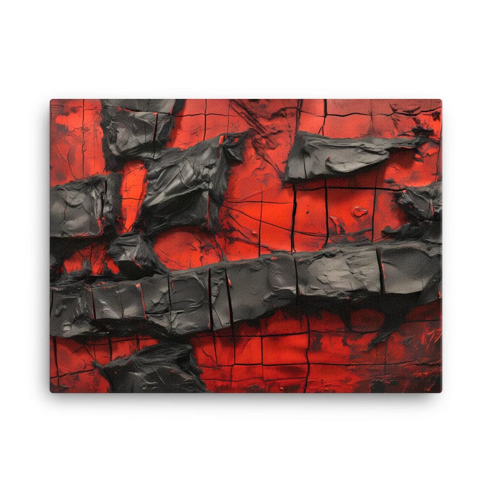 Tableau Abstrait Rouge et Noir - Passion Incandescente Affiches, reproductions et œuvres graphiques Art Virtuoso L