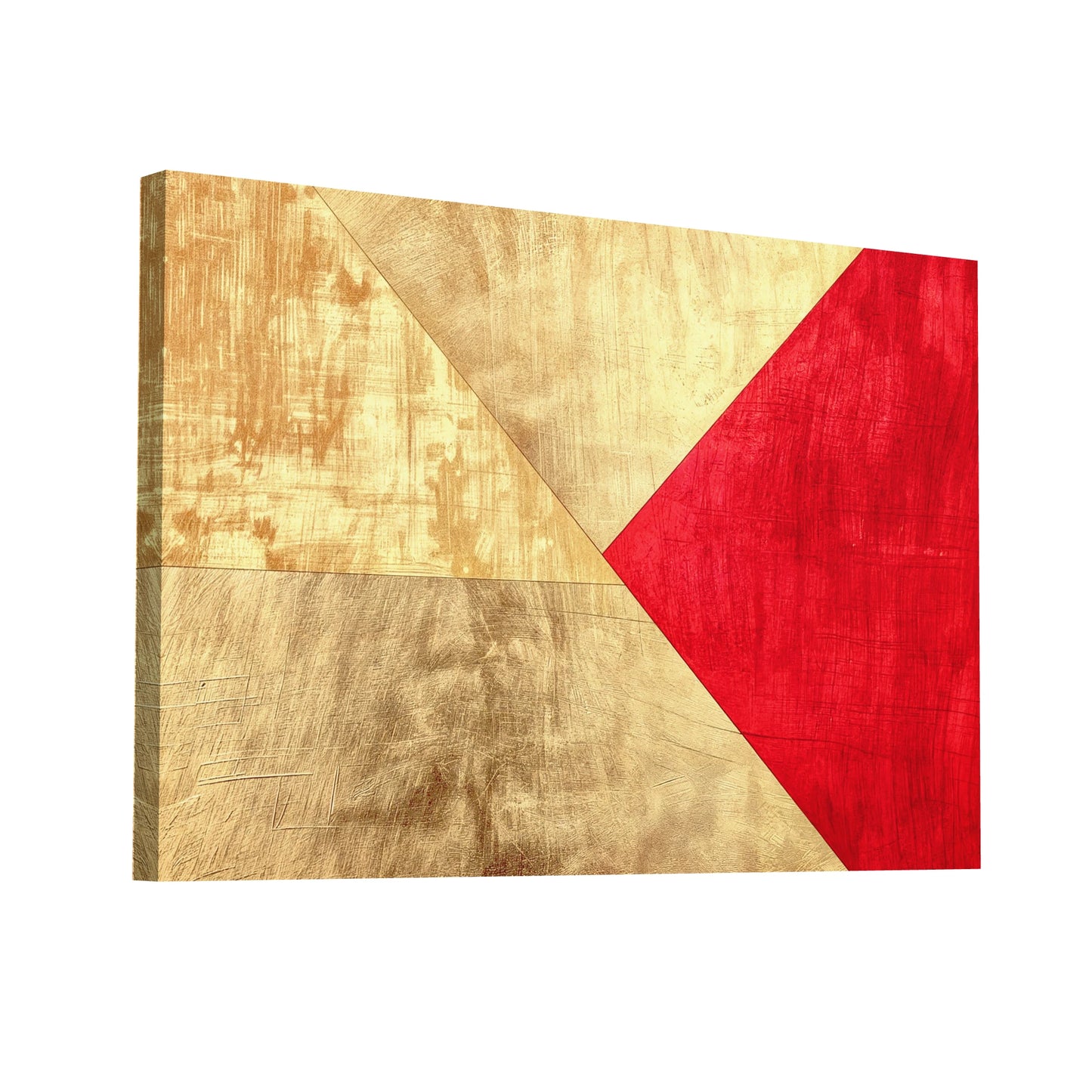 Product Hero 3D WebP Tableau Abstrait Rouge et Or - Art Contemporain - Art Virtuoso