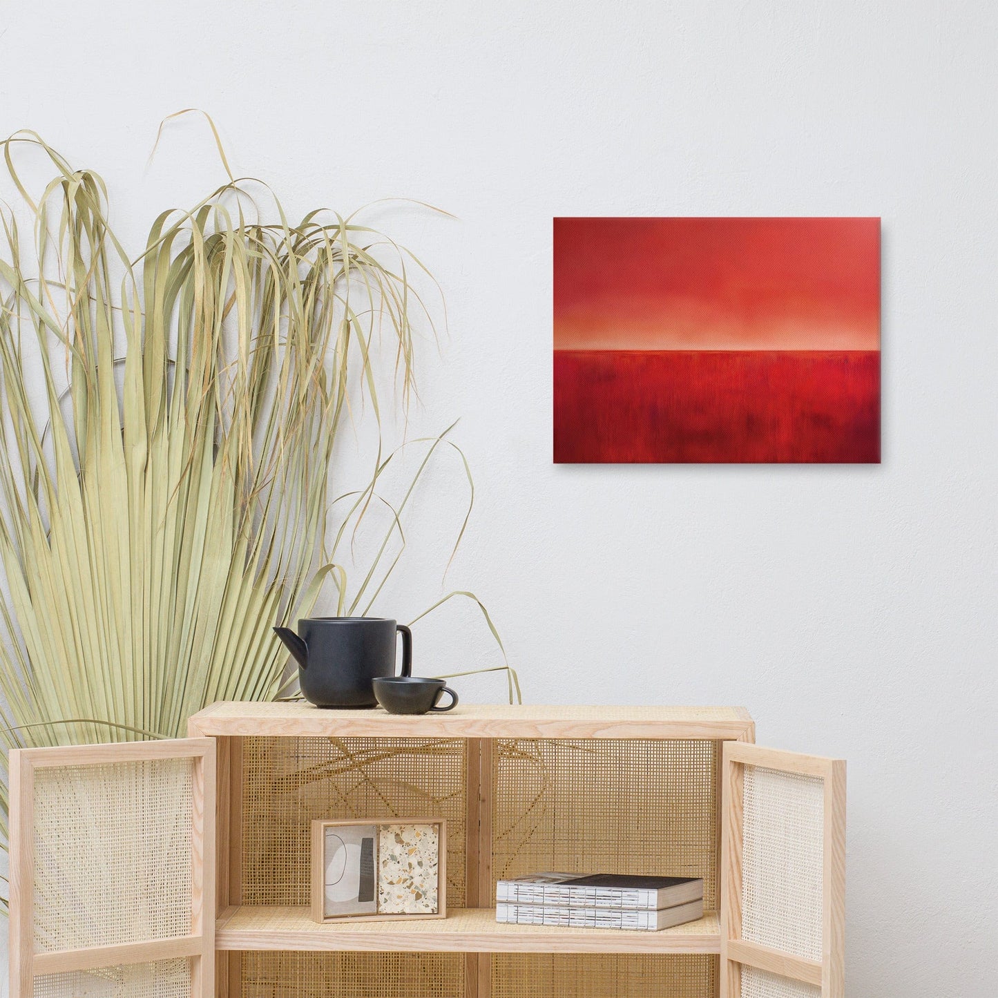 Tableau Abstrait Rouge - Passion Lointaine Art Virtuoso