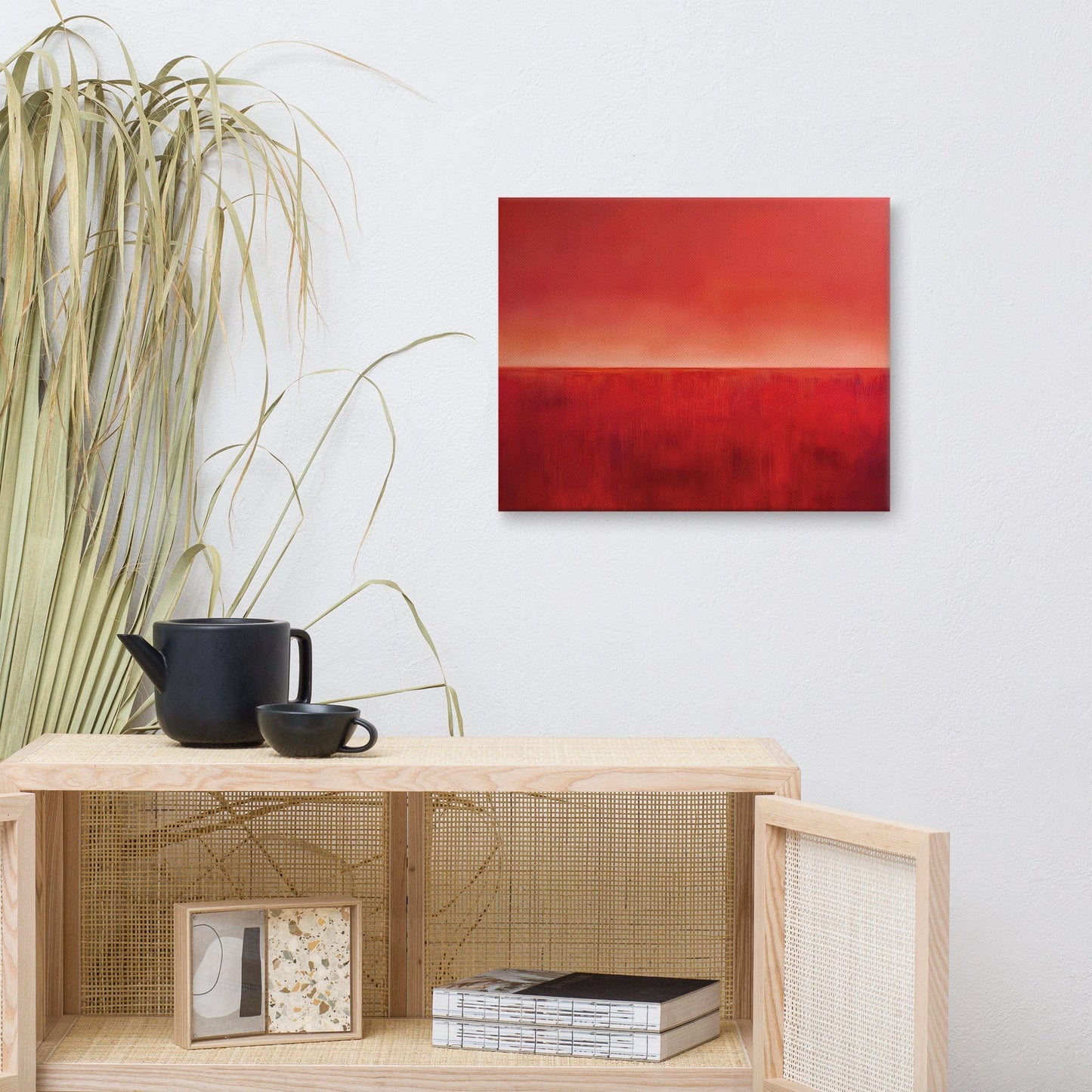 Tableau Abstrait Rouge - Passion Lointaine Art Virtuoso