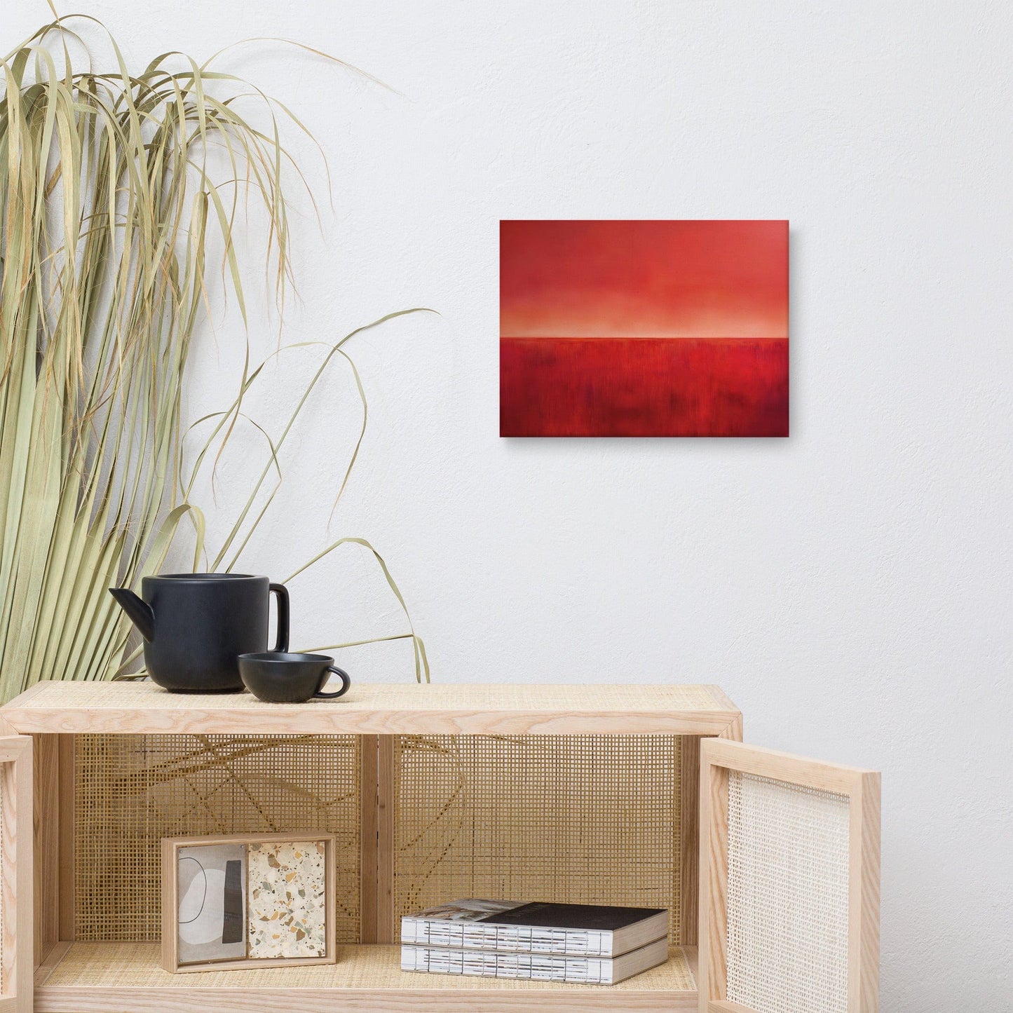 Tableau Abstrait Rouge - Passion Lointaine Art Virtuoso