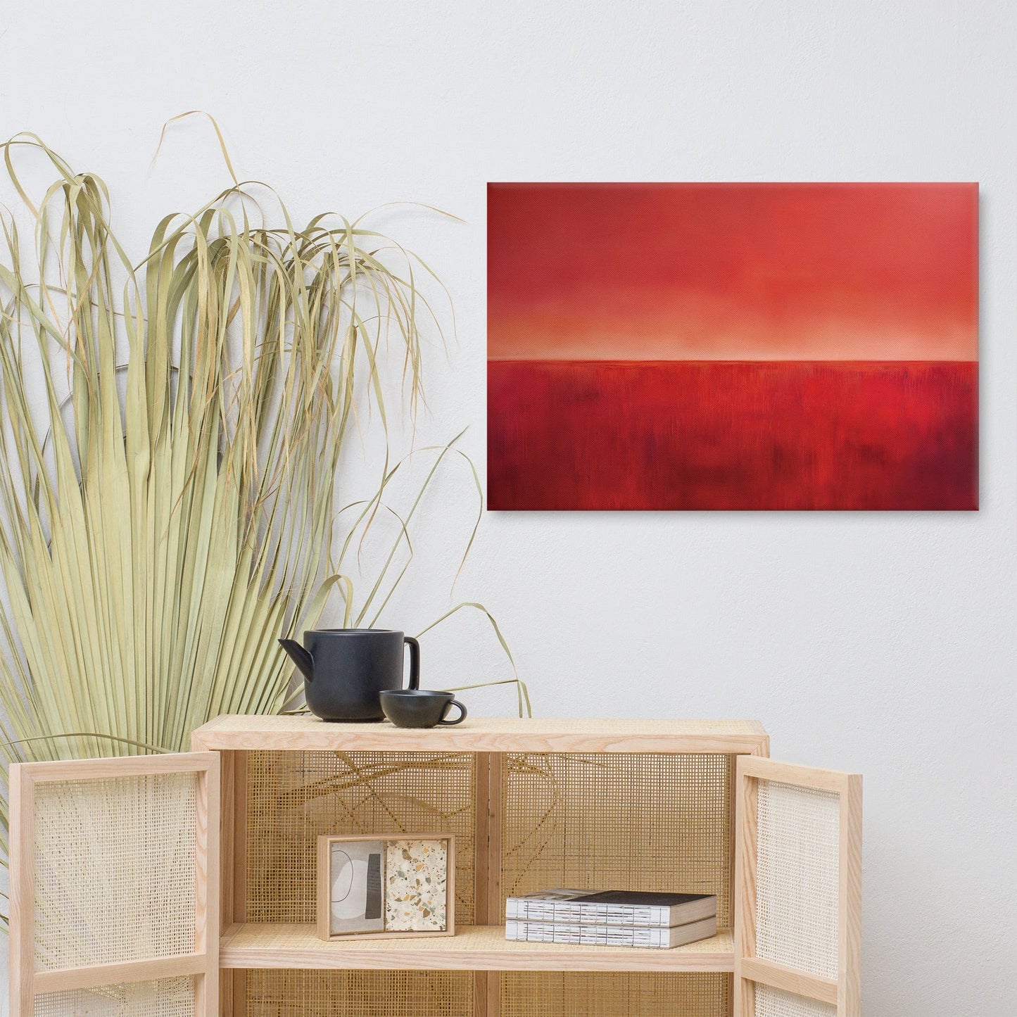 Tableau Abstrait Rouge - Passion Lointaine Art Virtuoso