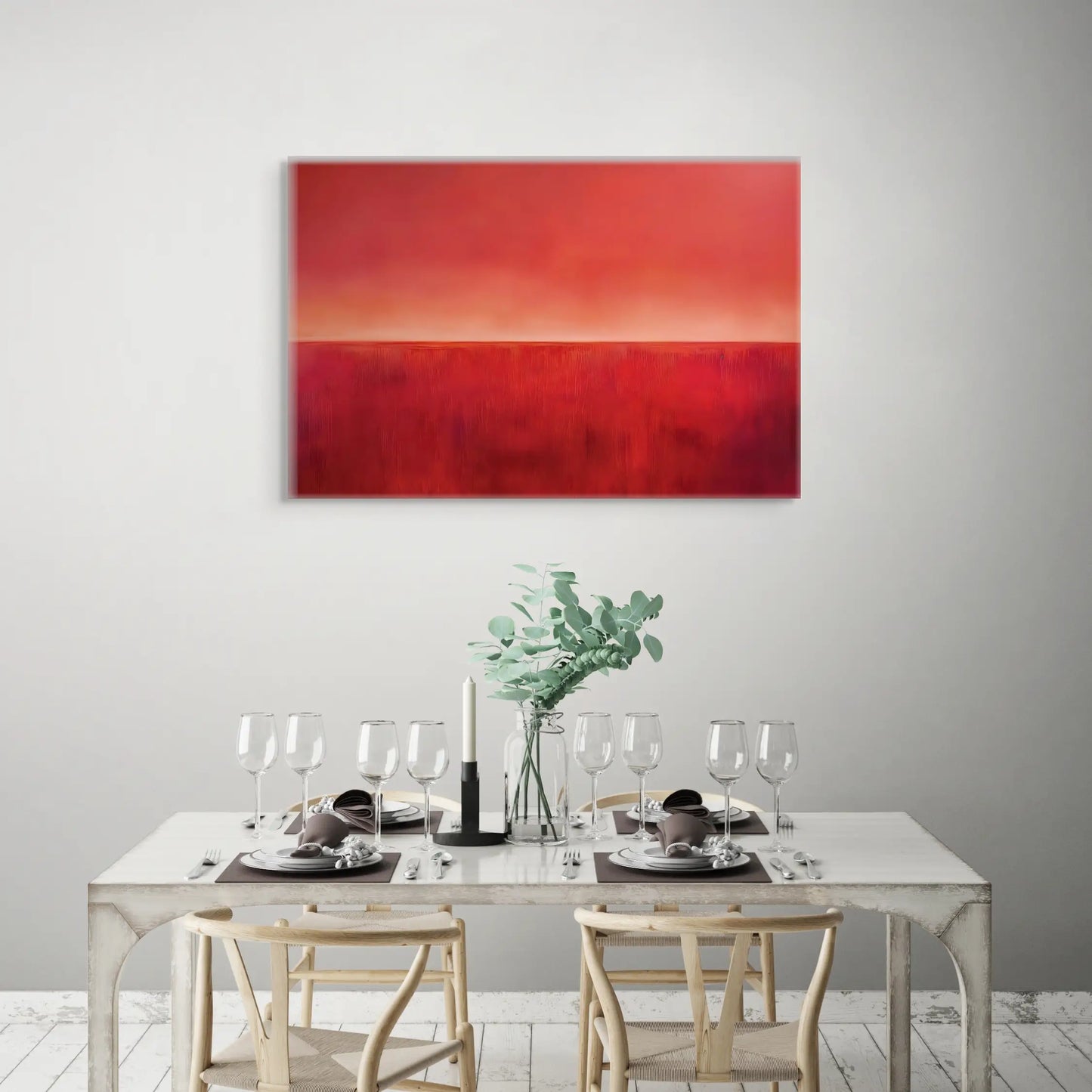 Tableau Abstrait Rouge - Passion Lointaine Art Virtuoso