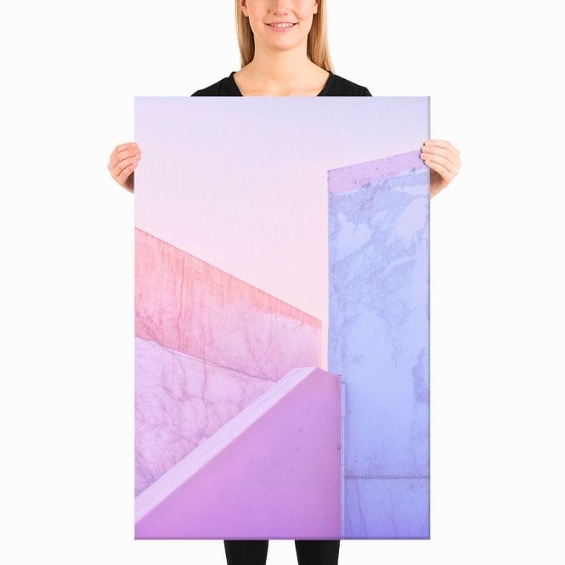 Tableau Abstrait Vertical Pastel Art Virtuoso