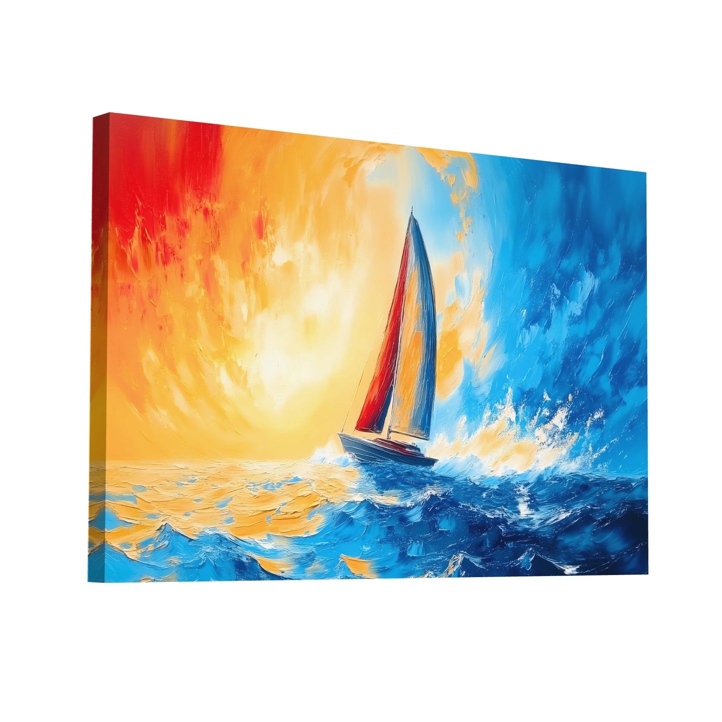 Product Hero 3D WebP Tableau Acrylique Bateau : Aventure en Haute Mer - Art Virtuoso