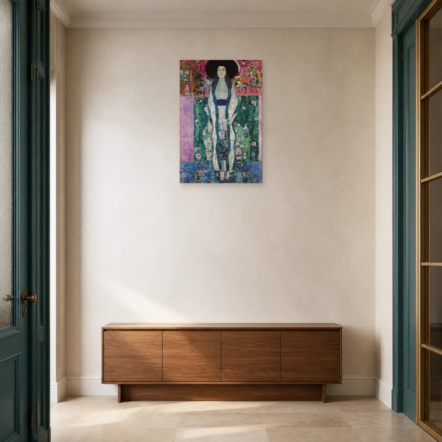 Tableau Portrait d’Adèle Bloch-Bauer II – Gustav Klimt dans une entrée ou un couloir - Art Virtuoso
