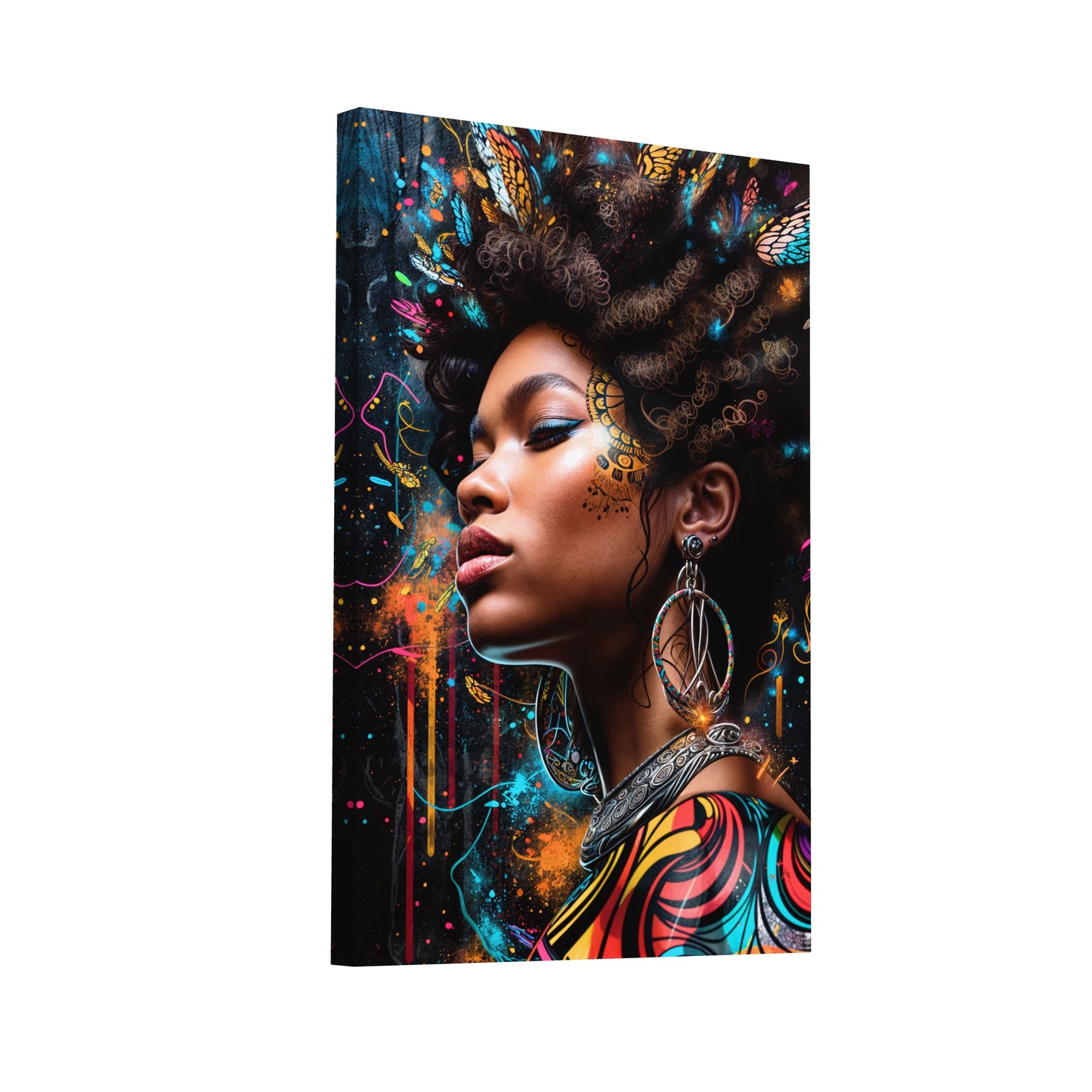 Product Hero 3D WebP Tableau Afro - Pop Art - Art Virtuoso