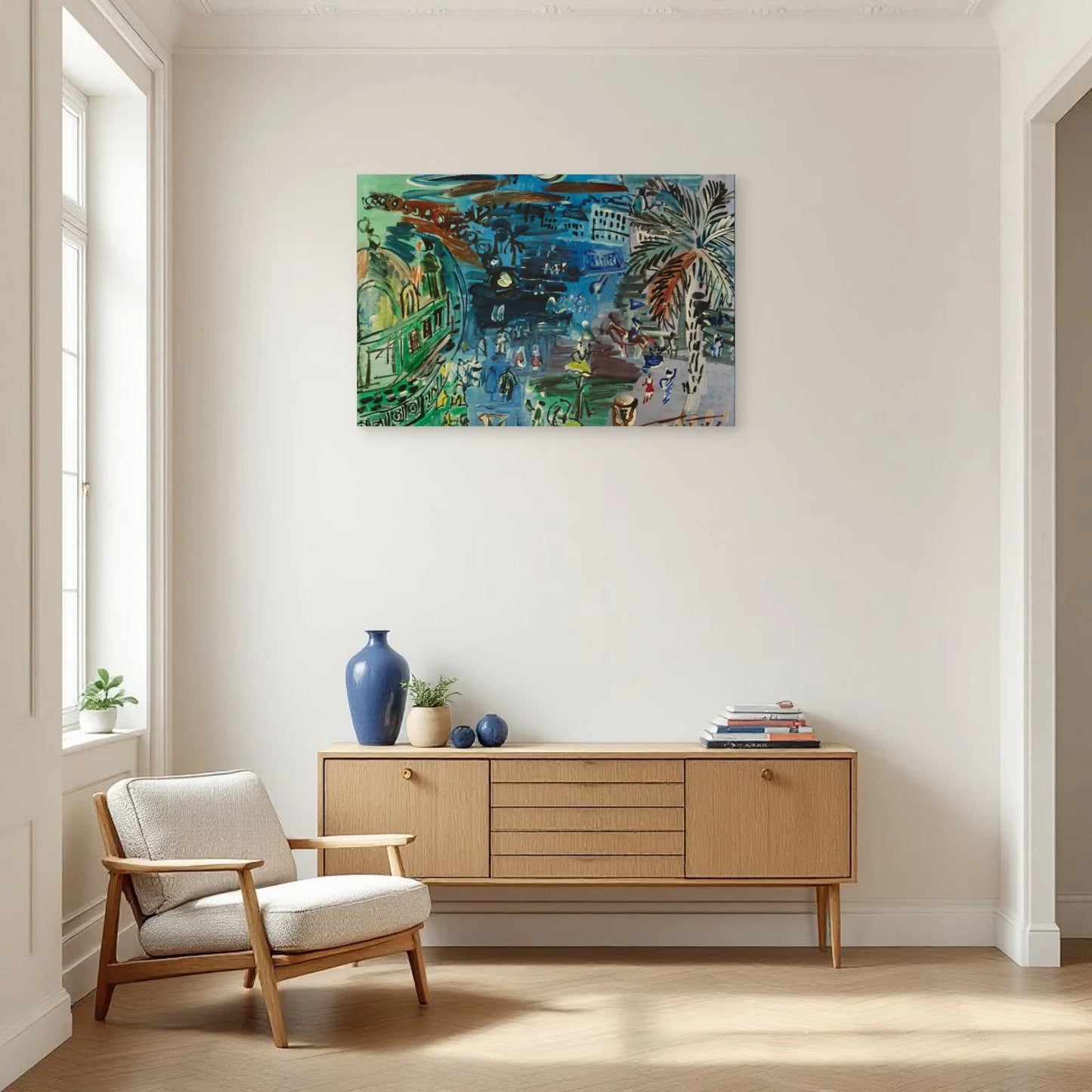 Tableau L’Ancien Casino de Nice, de nuit – Raoul Dufy dans une entrée ou un couloir - Art Virtuoso