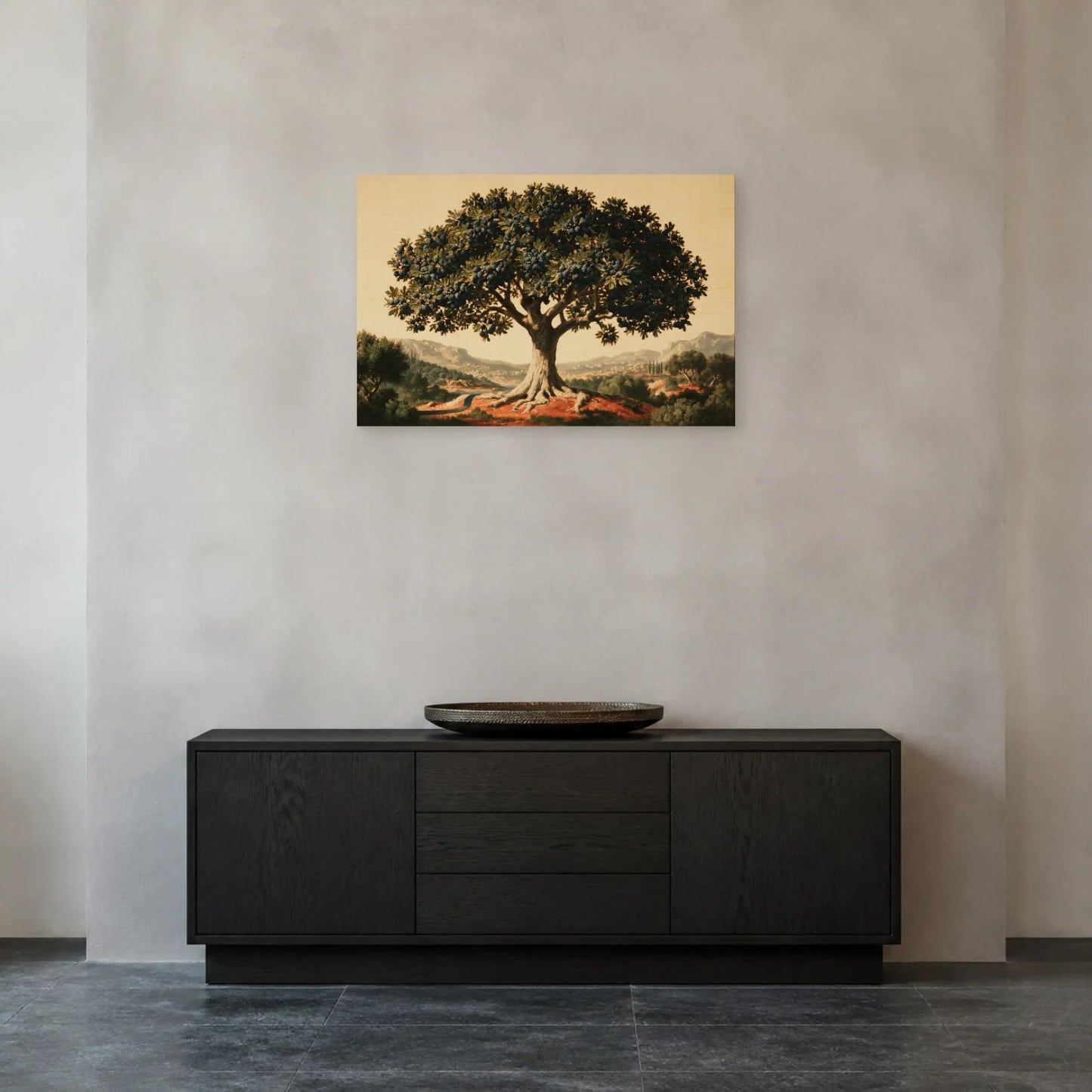 Tableau Arbre de Vie Égyptien présenté dans une entrée - Art Virtuoso
