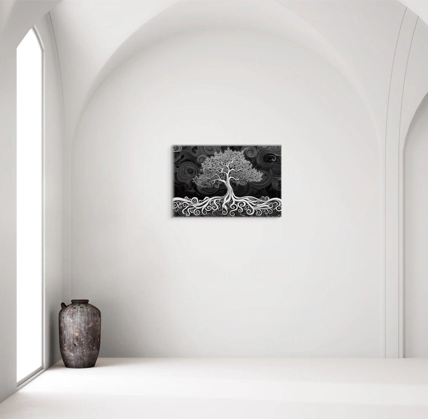 Tableau Arbre de Vie Noir et Blanc Art Virtuoso