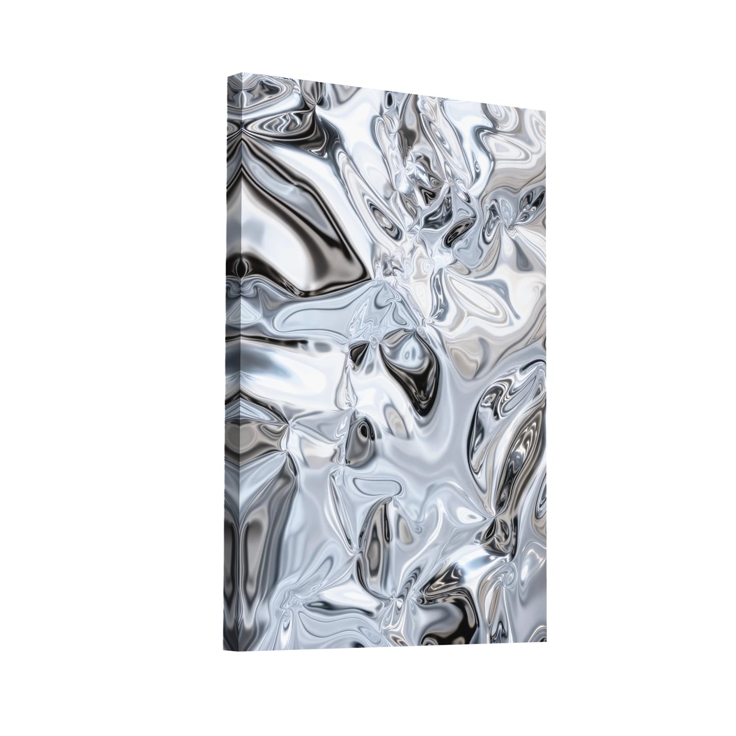 Product Hero 3D WebP Tableau Argent Abstrait - Art Virtuoso
