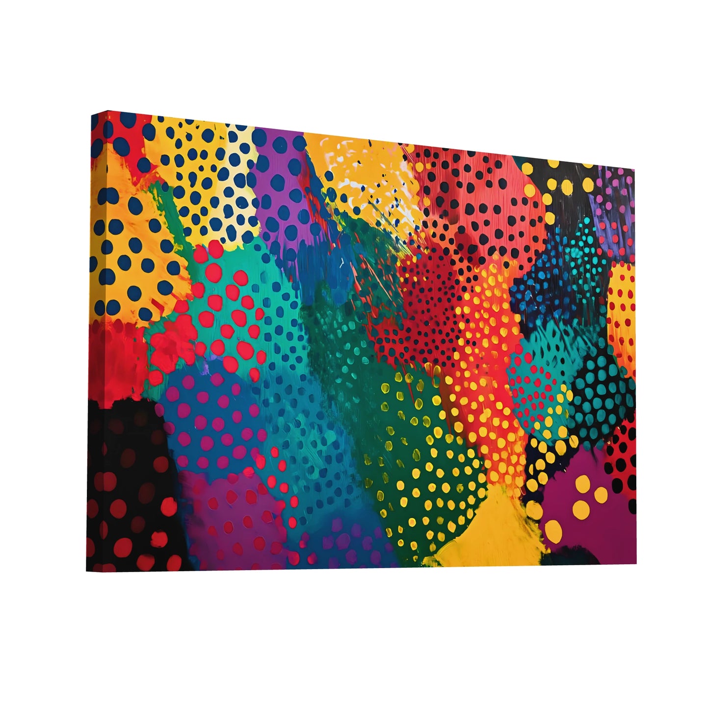 Product Hero 3D WebP Tableau Art Abstrait Moderne - Polka Dots - Art Virtuoso