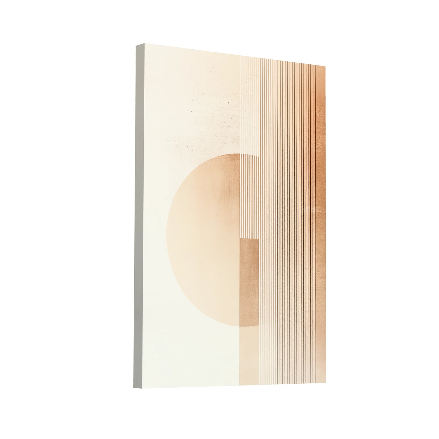 Product Hero 3D WebP Tableau Art Beige - Lignes en Harmonie - Art Virtuoso