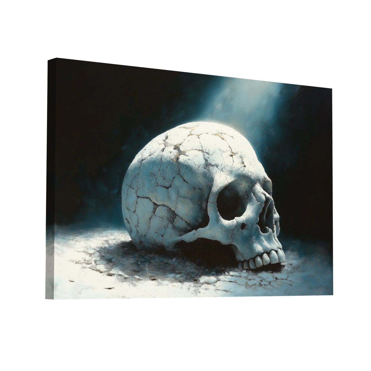 Product Hero 3D WebP Tableau avec Tête de Mort - Art Virtuoso