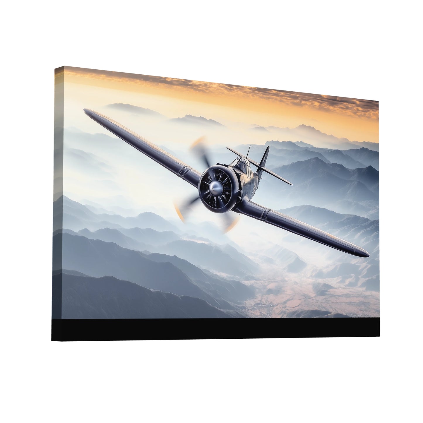 Product Hero 3D WebP Tableau Avion Vintage - Art Virtuoso