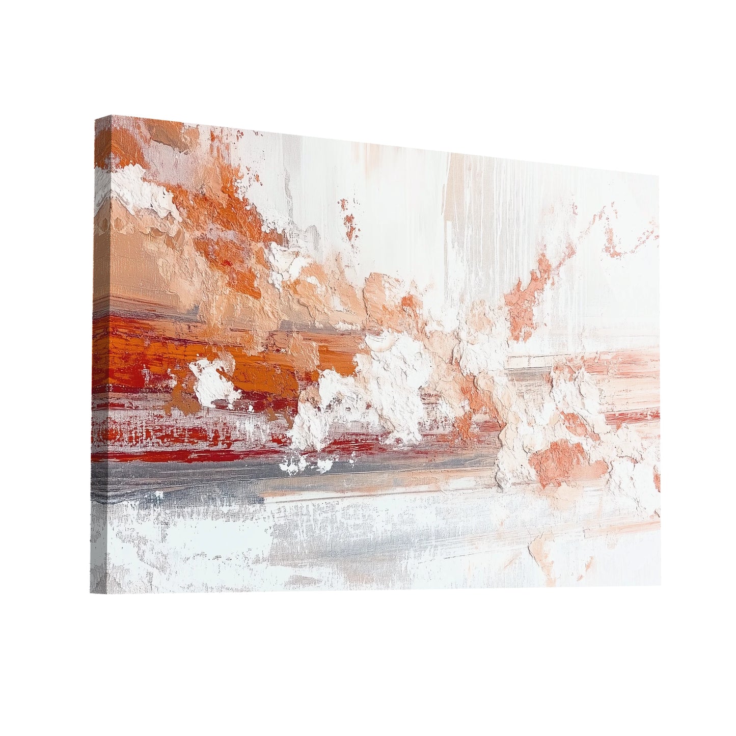 Product Hero 3D WebP Tableau Beige Salon - Nuages d'Aurore - Art Virtuoso