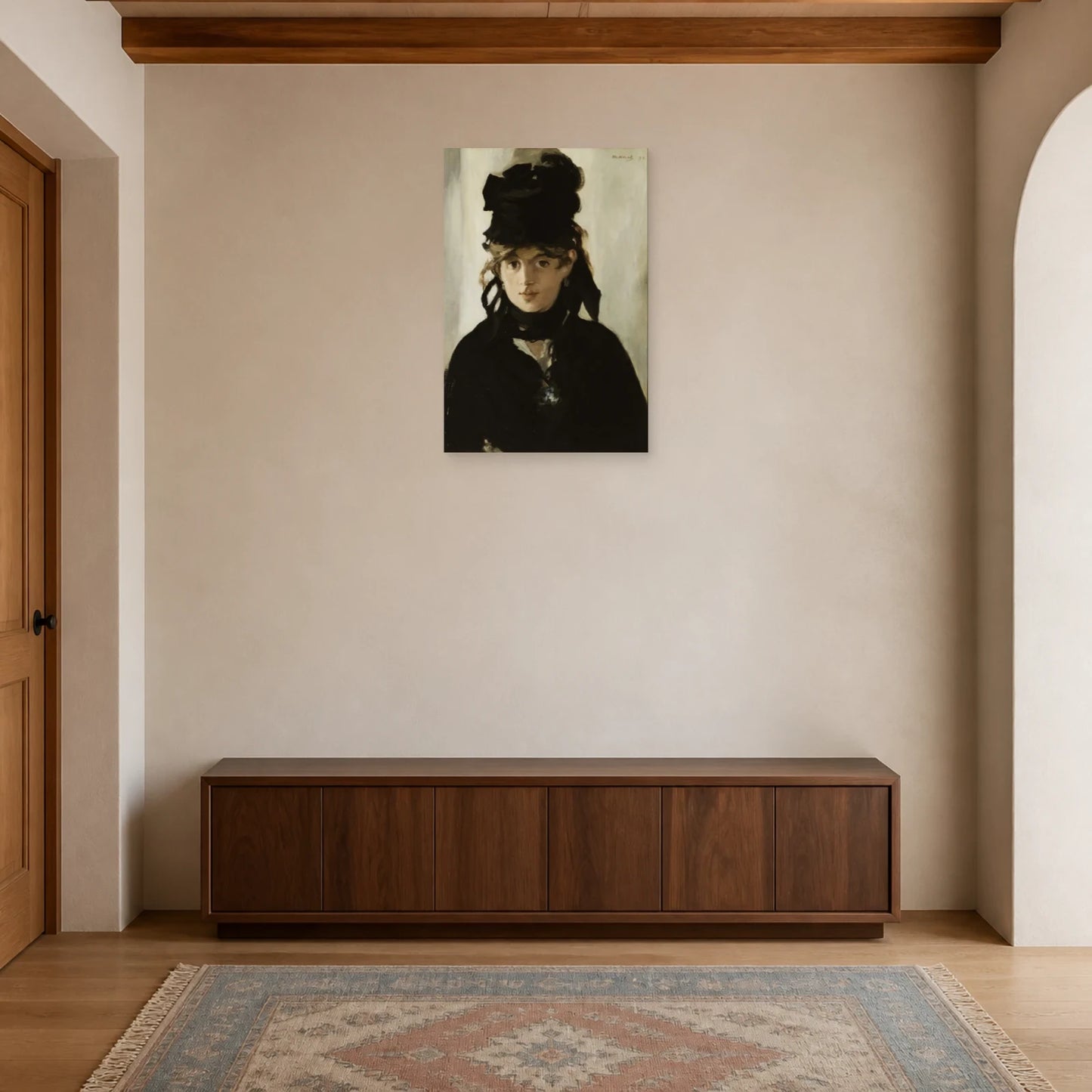 Tableau Berthe Morisot au bouquet de violettes – Édouard Manet dans une entrée ou un couloir - Art Virtuoso