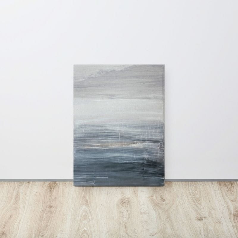 Tableau Blanc Gris Abstrait  Art Virtuoso