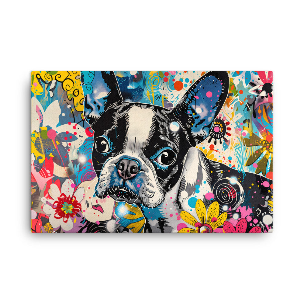 Tableau Bouledogue - Pop Art Superflat Art Virtuoso XL