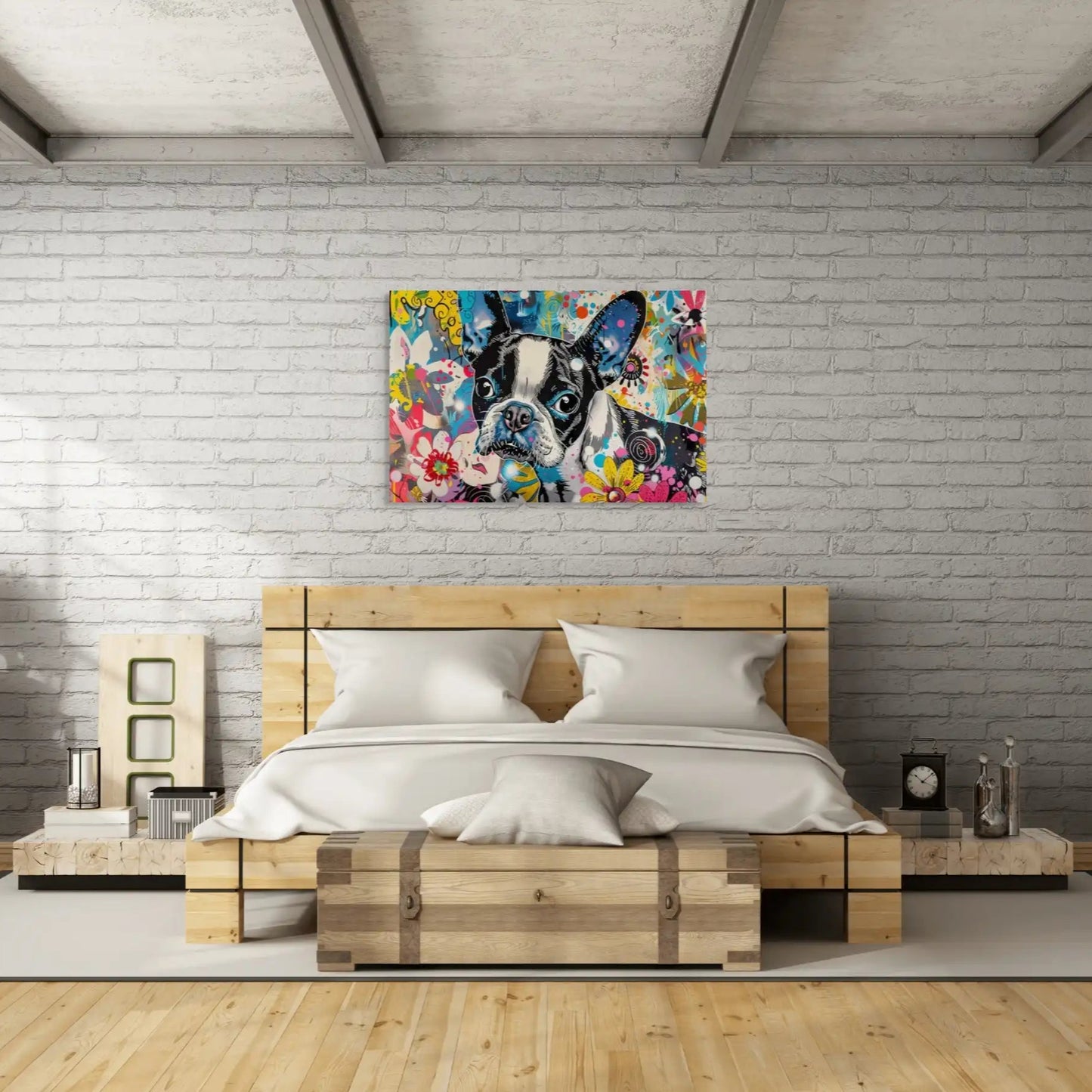 Tableau Bouledogue - Pop Art Superflat Art Virtuoso