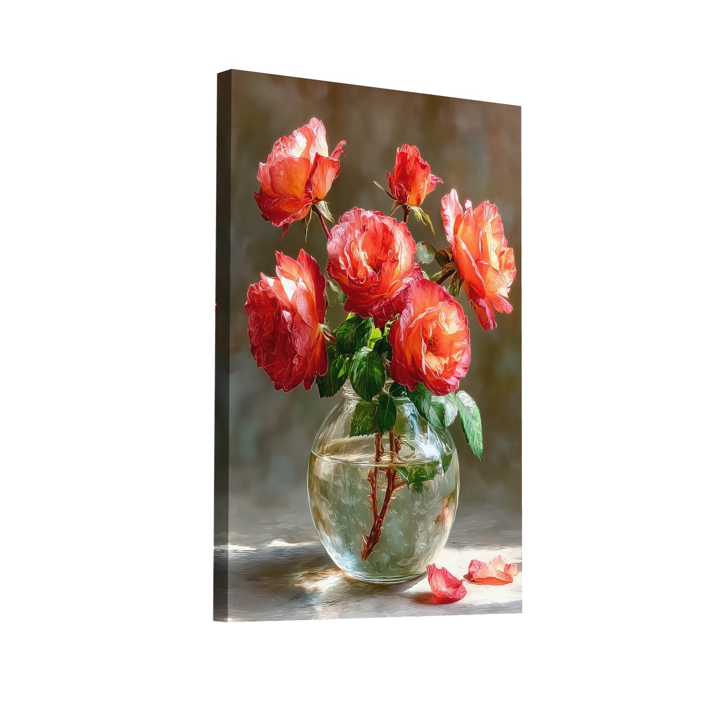 Product Hero 3D WebP Tableau Bouquet de Roses : Symphonie Pourpre - Art Virtuoso