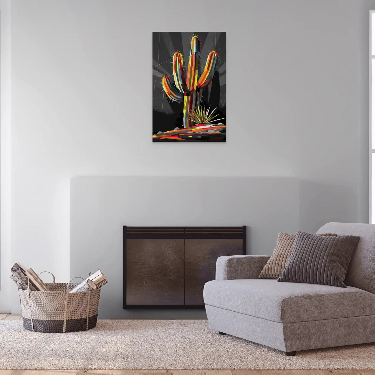 Tableau Cactus Coloré Affiches, reproductions et œuvres graphiques Art Virtuoso