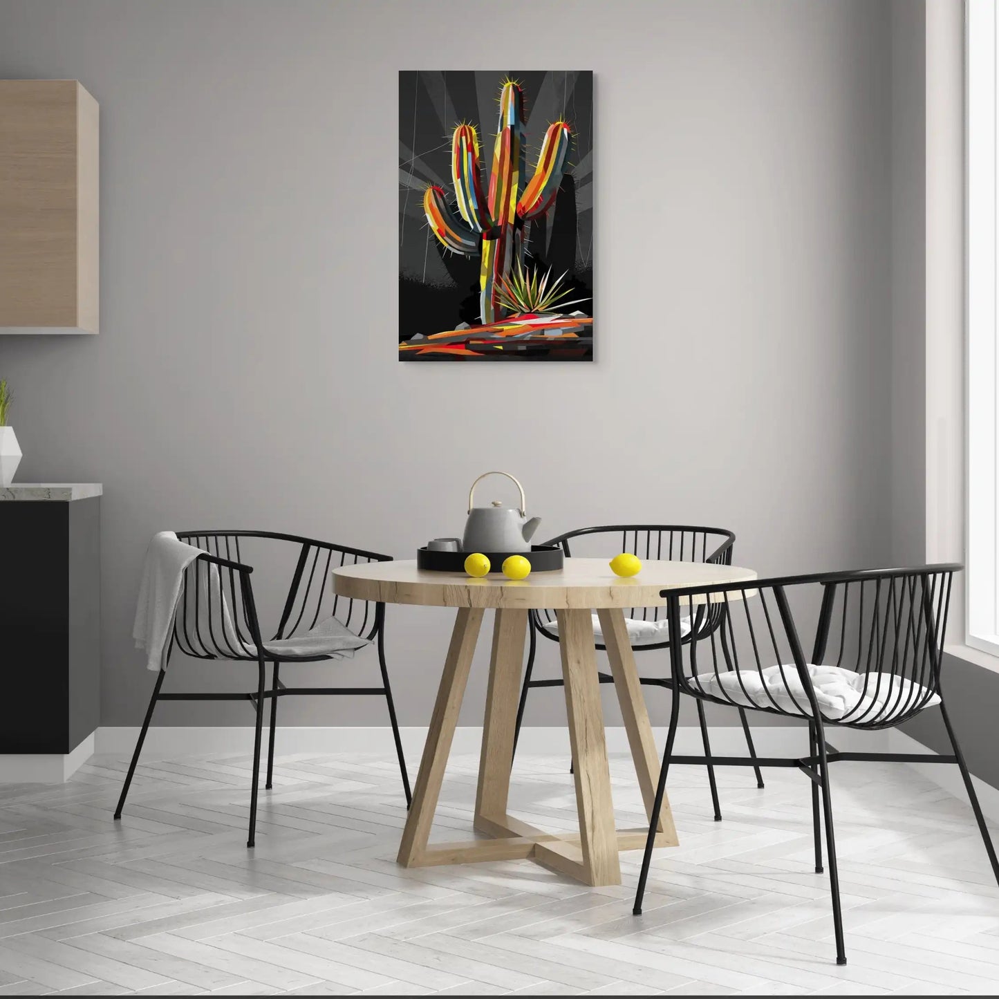 Tableau Cactus Coloré Affiches, reproductions et œuvres graphiques Art Virtuoso