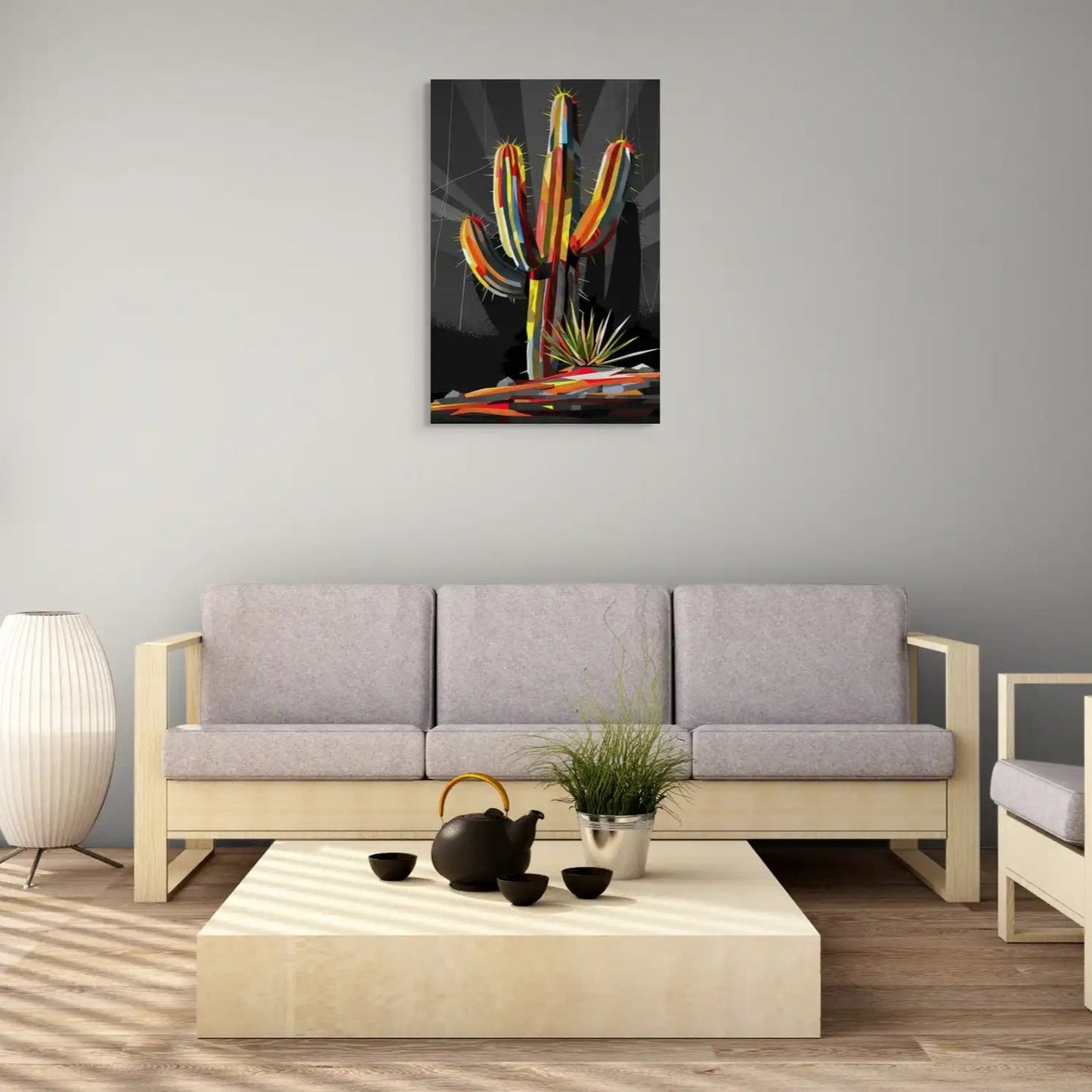 Tableau Cactus Coloré Affiches, reproductions et œuvres graphiques Art Virtuoso