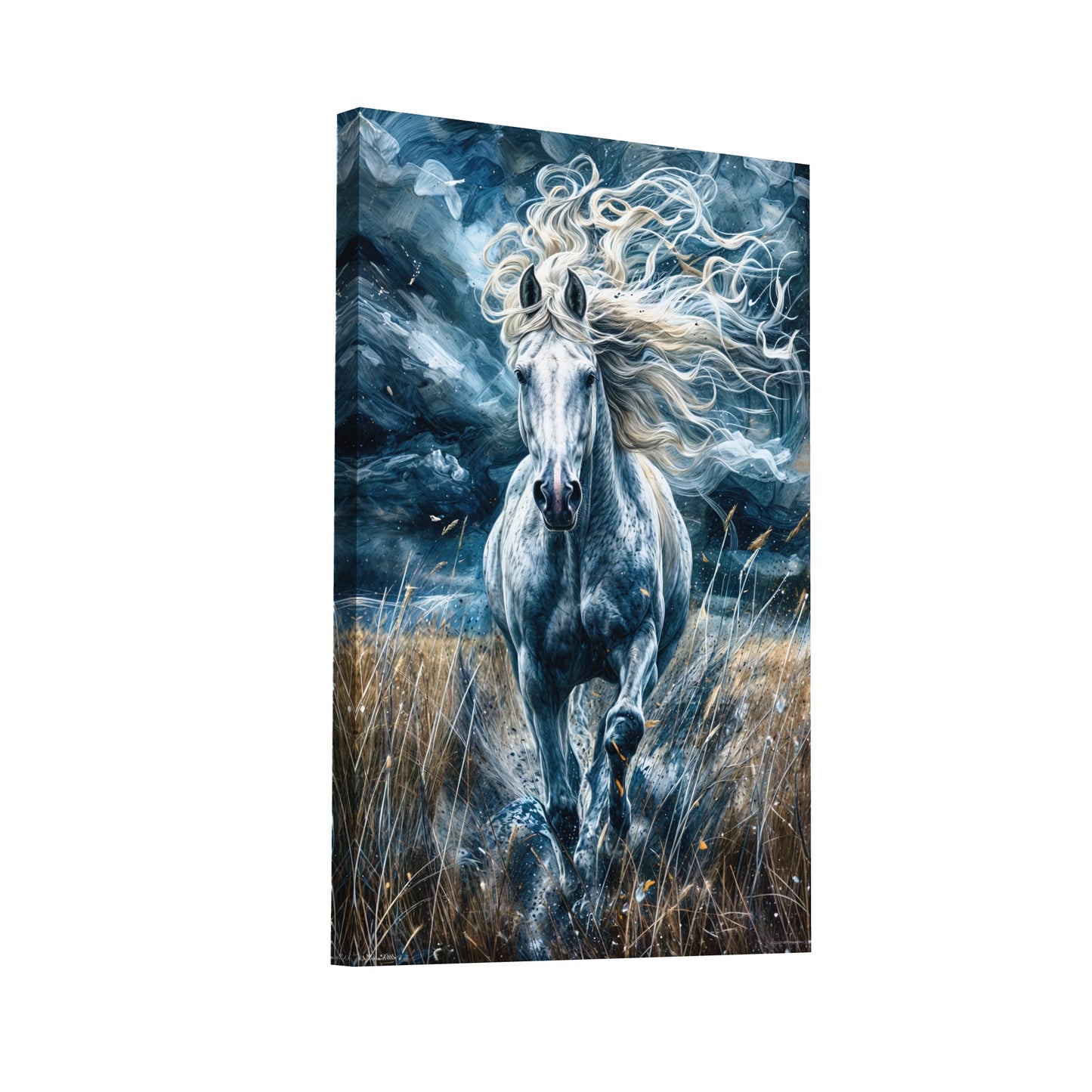 Product Hero 3D WebP Tableau Cheval Blanc - Art Virtuoso