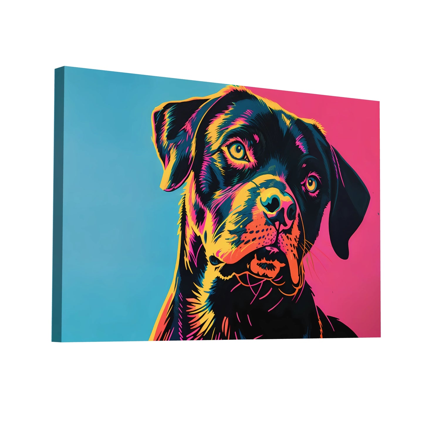 Product Hero 3D WebP Tableau Chien Pop Art - Art Virtuoso