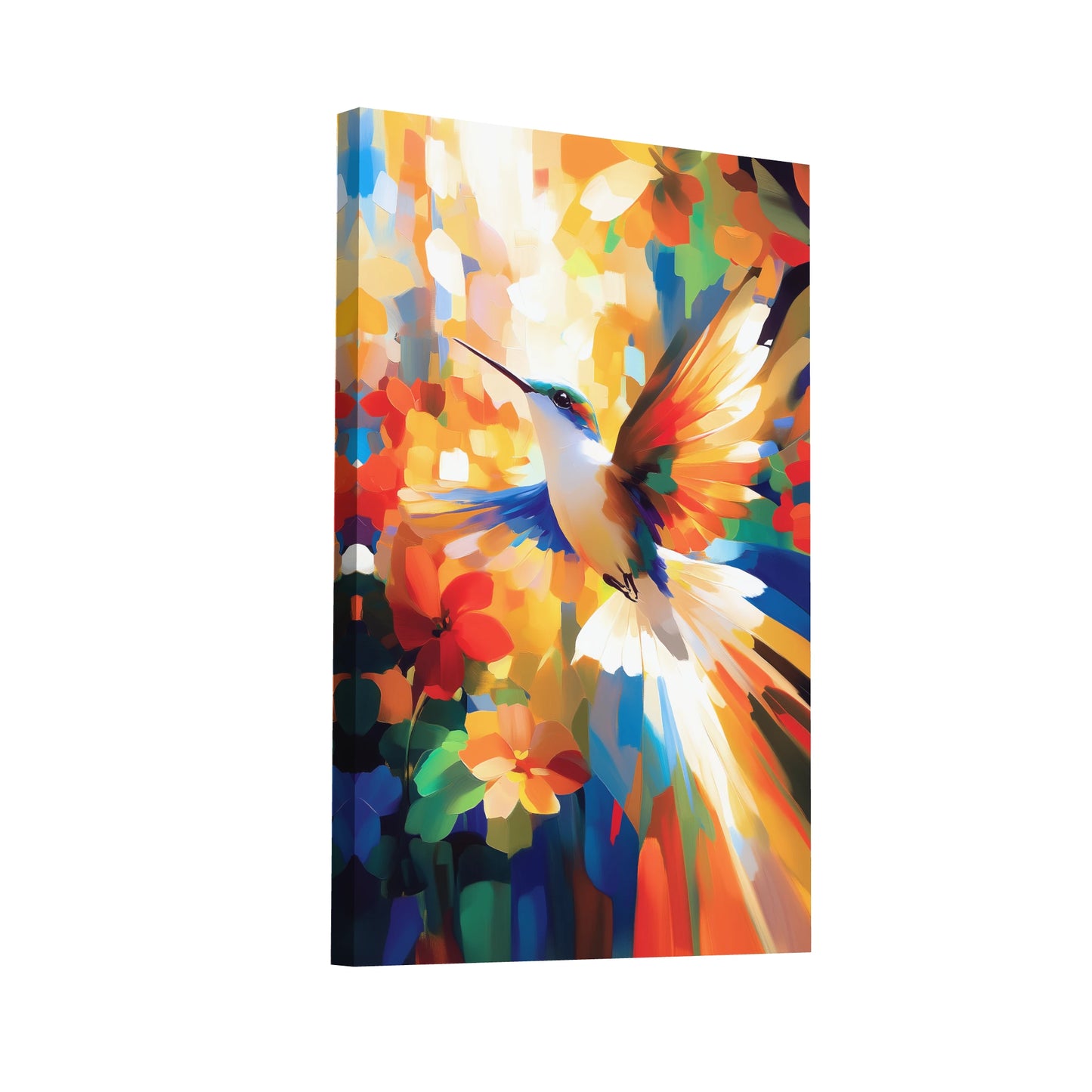 Product Hero 3D WebP Tableau Colibri - Envol Floral - Art Virtuoso