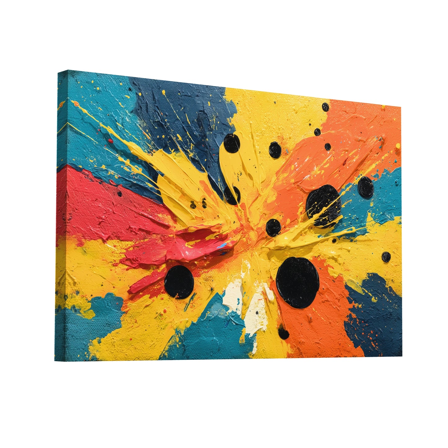 Product Hero 3D WebP Tableau Contemporain Coloré - Joie Solaire - Art Virtuoso