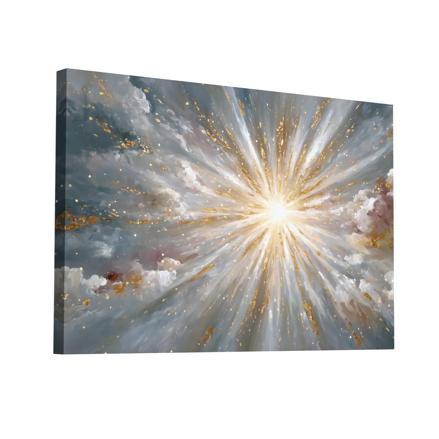 Product Hero 3D WebP Tableau Contemporain Lumineux - Lumière Céleste - Art Virtuoso