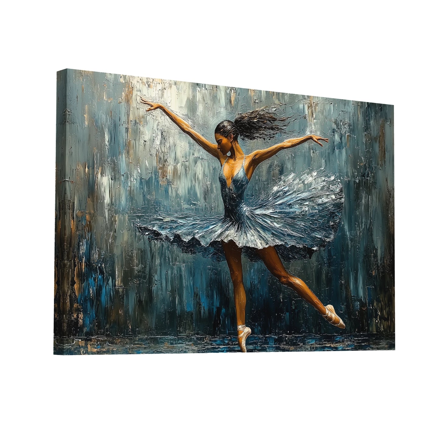 Product Hero 3D WebP Tableau Danseuse Moderne : Élégance en Mouvement - Art Virtuoso