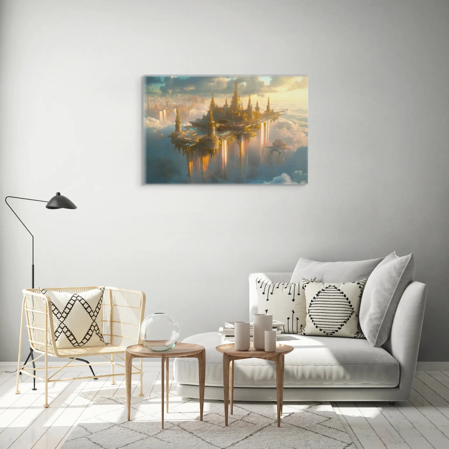 Tableau de Monde Imaginaire - la Cité Flottante Affiches, reproductions et œuvres graphiques Art Virtuoso