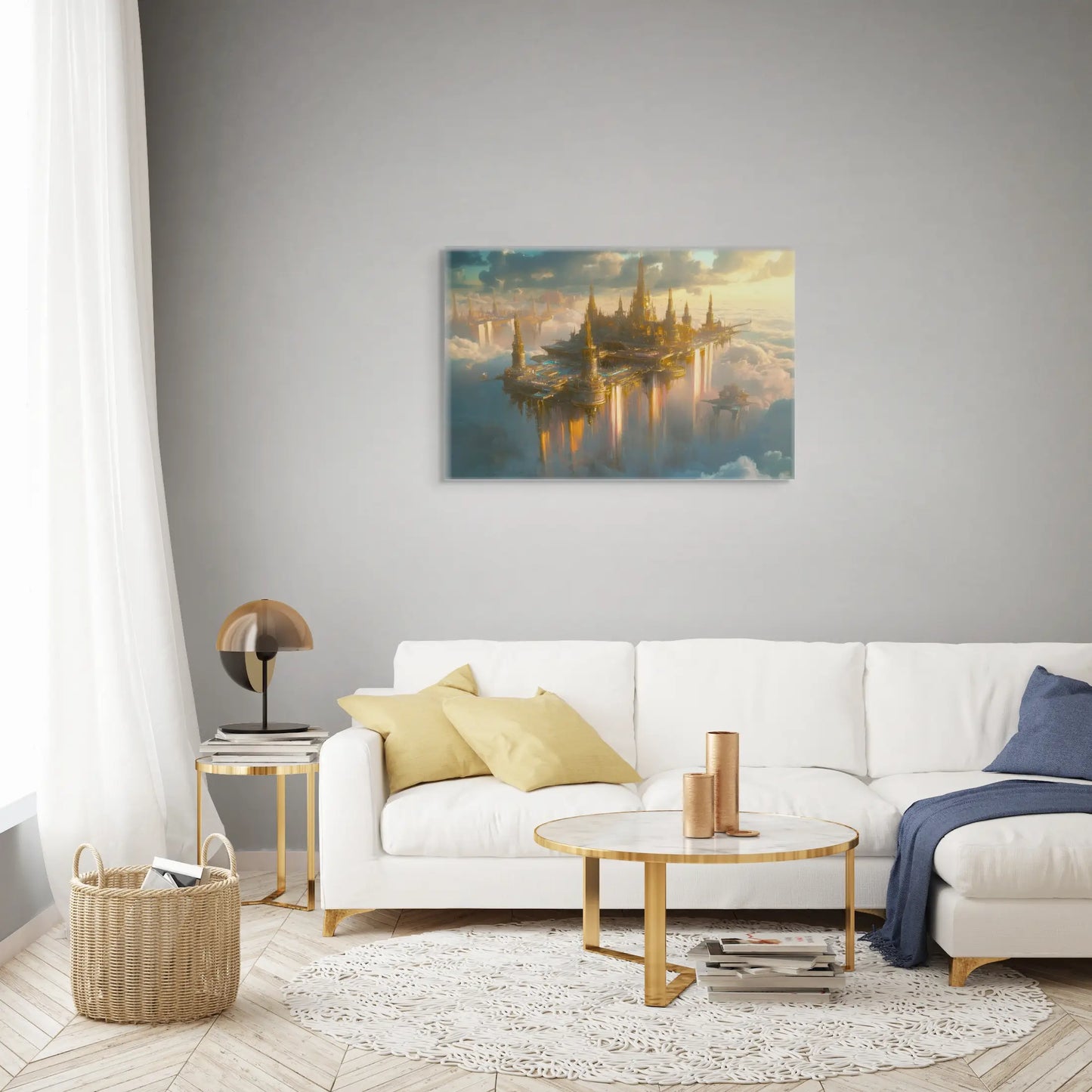 Tableau de Monde Imaginaire - la Cité Flottante Affiches, reproductions et œuvres graphiques Art Virtuoso