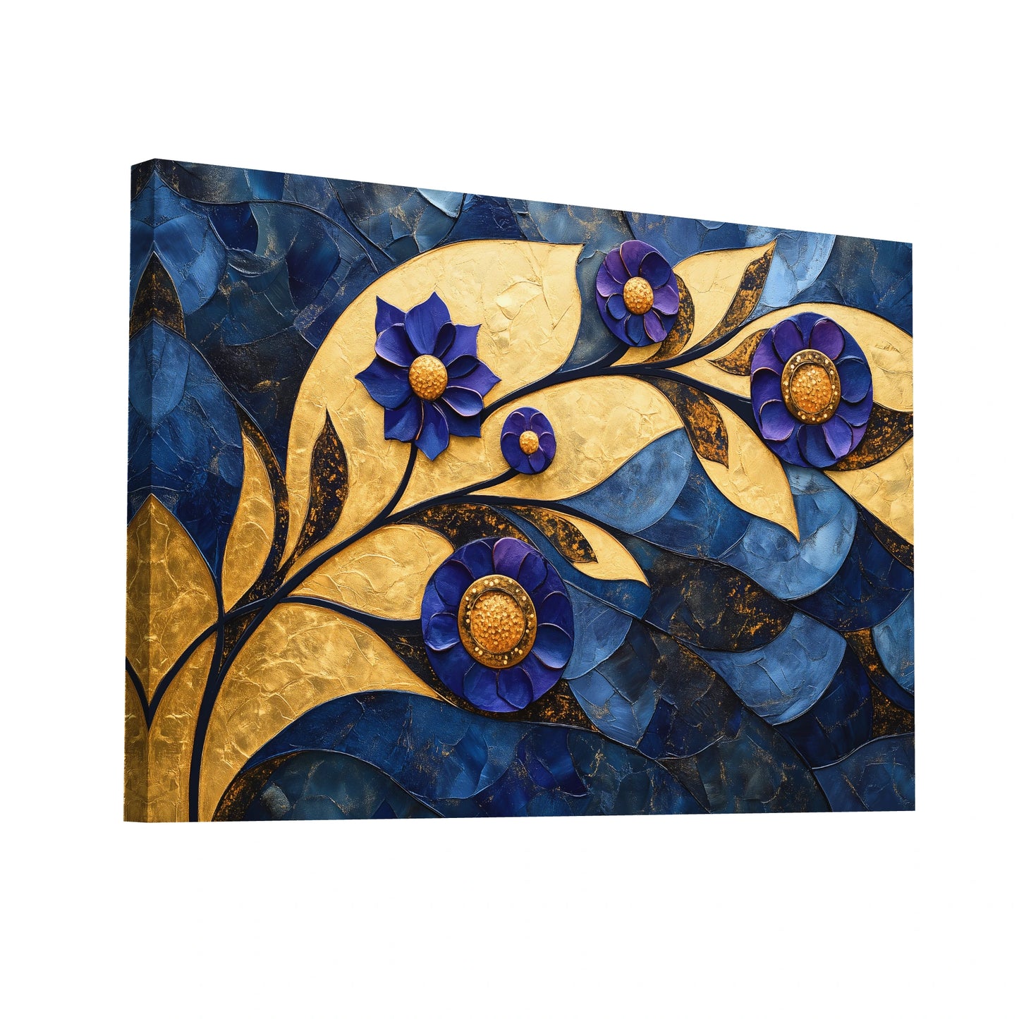 Product Hero 3D WebP Tableau Décoratif Maison : Floraison Royale - Art Virtuoso
