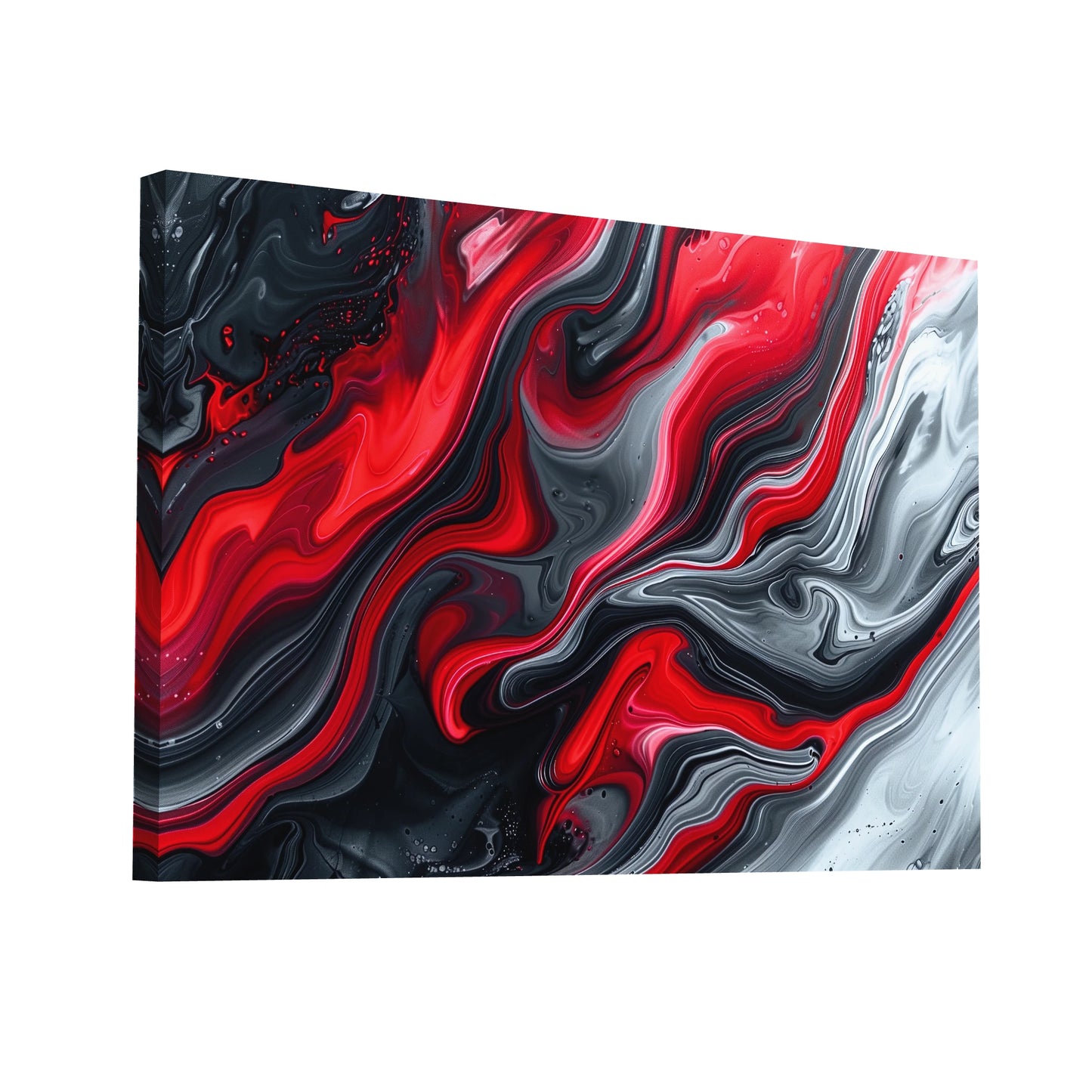 Product Hero 3D WebP Tableau Design Rouge et Gris - Art Virtuoso