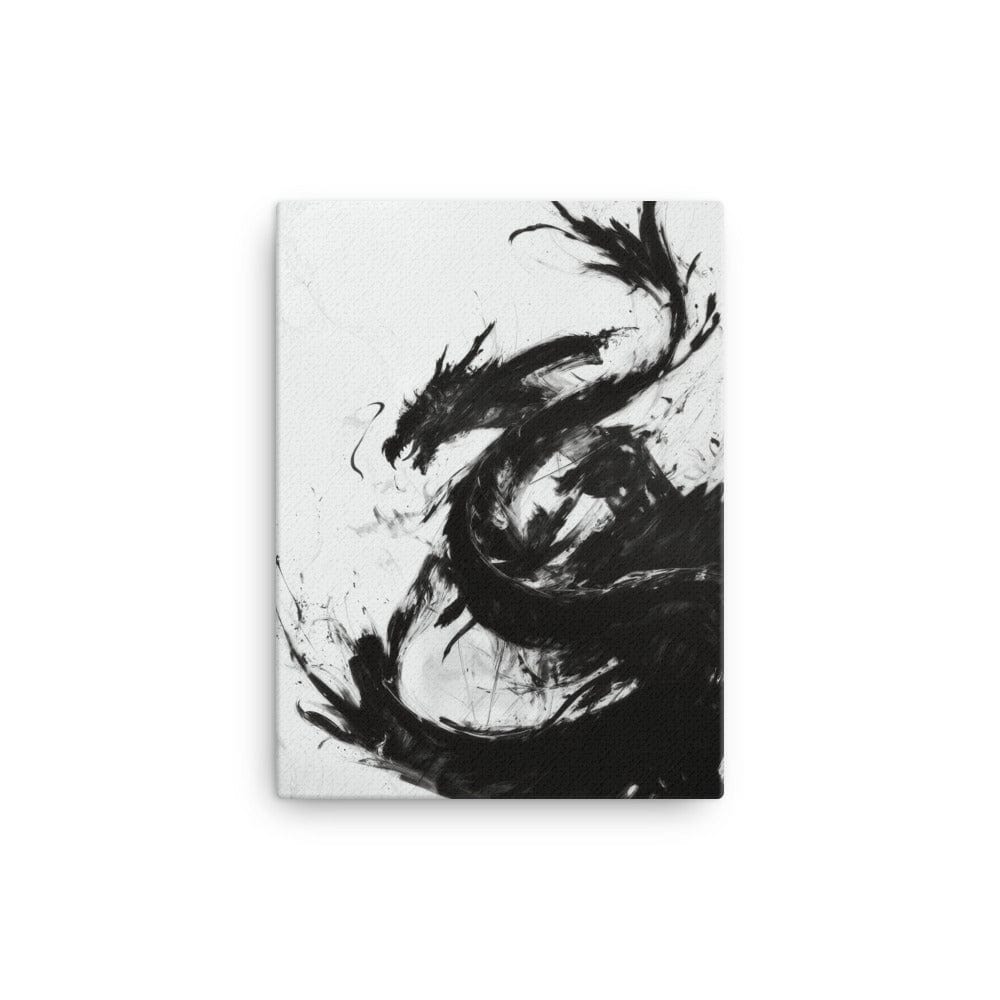 Tableau Dragon Abstrait - Noir et Blanc Affiches, reproductions et œuvres graphiques Art Virtuoso S