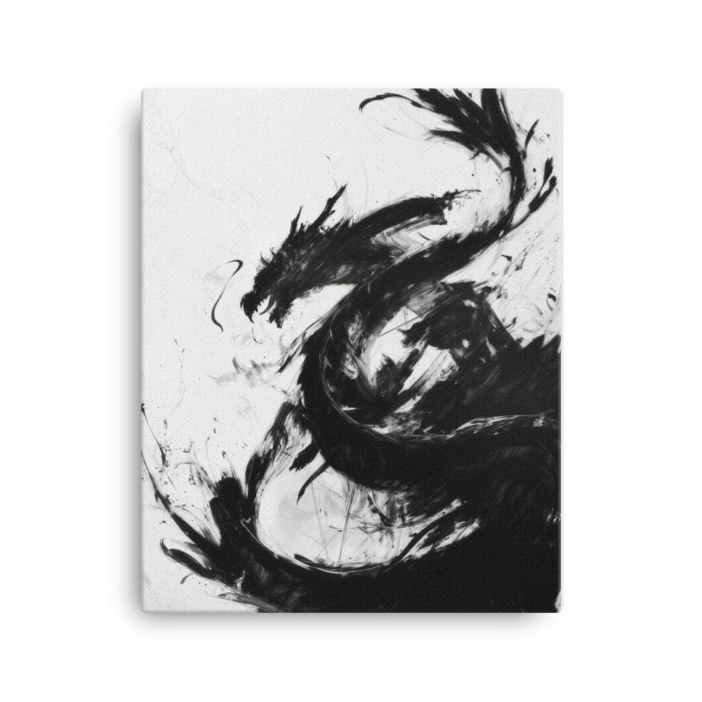 Tableau Dragon Abstrait - Noir et Blanc Affiches, reproductions et œuvres graphiques Art Virtuoso M